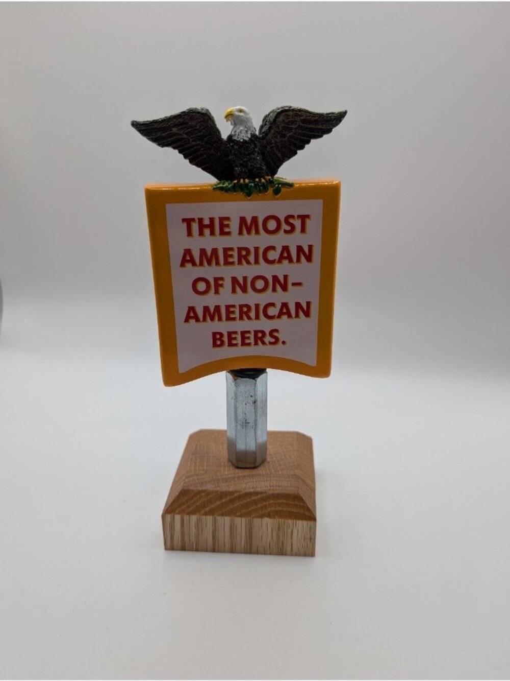 Lowenbrau Tap Handle Eagle Orange American Beer Bar Kegerator Pull RARE